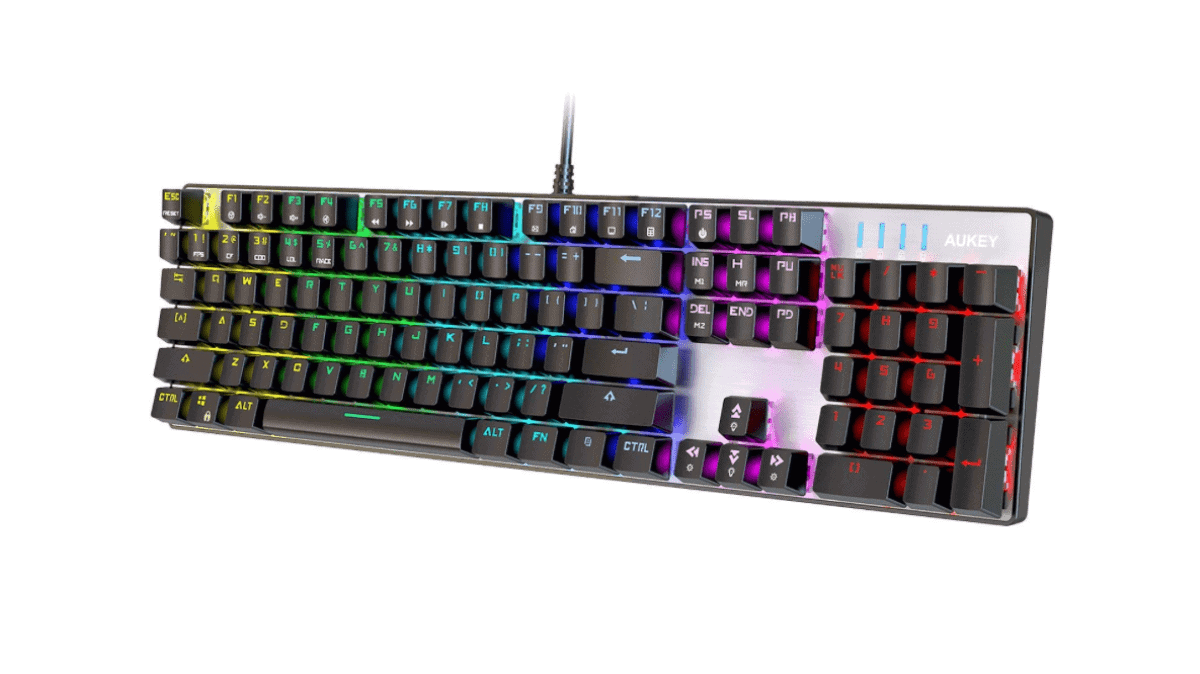 image of aukey gaming keyboard for our 2018 holiday gift guide