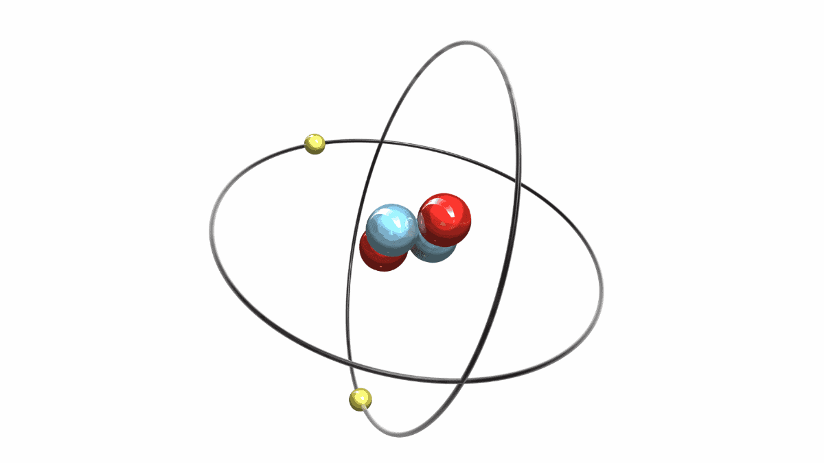 representation of a helium atom