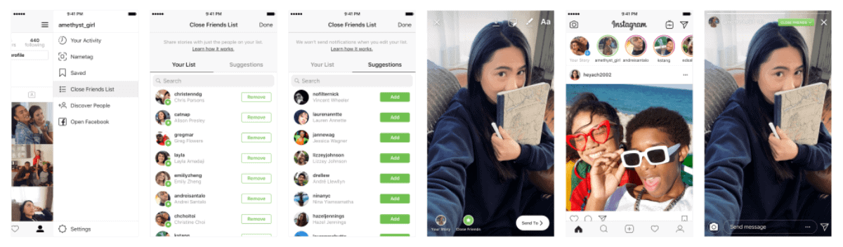 image of Instagram close friends feature