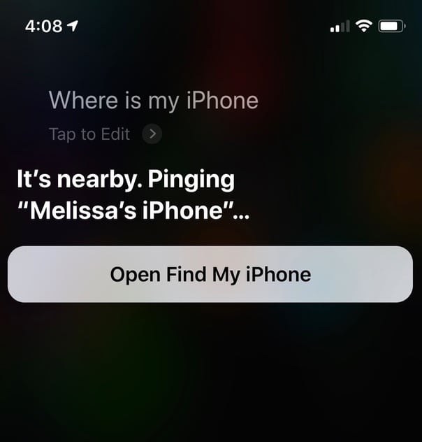 Pinging iPhone
