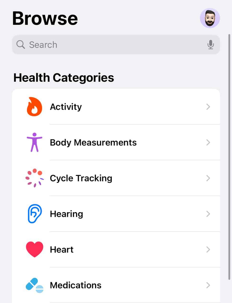 health app iPhone
