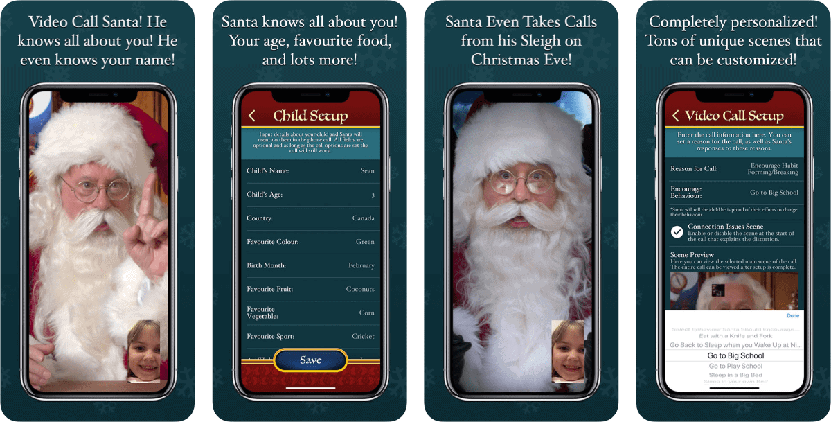 video call and track santa app