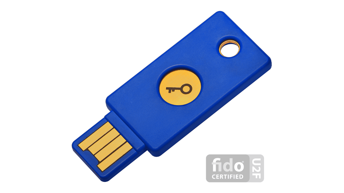 yubico sells USB security keys as shown here