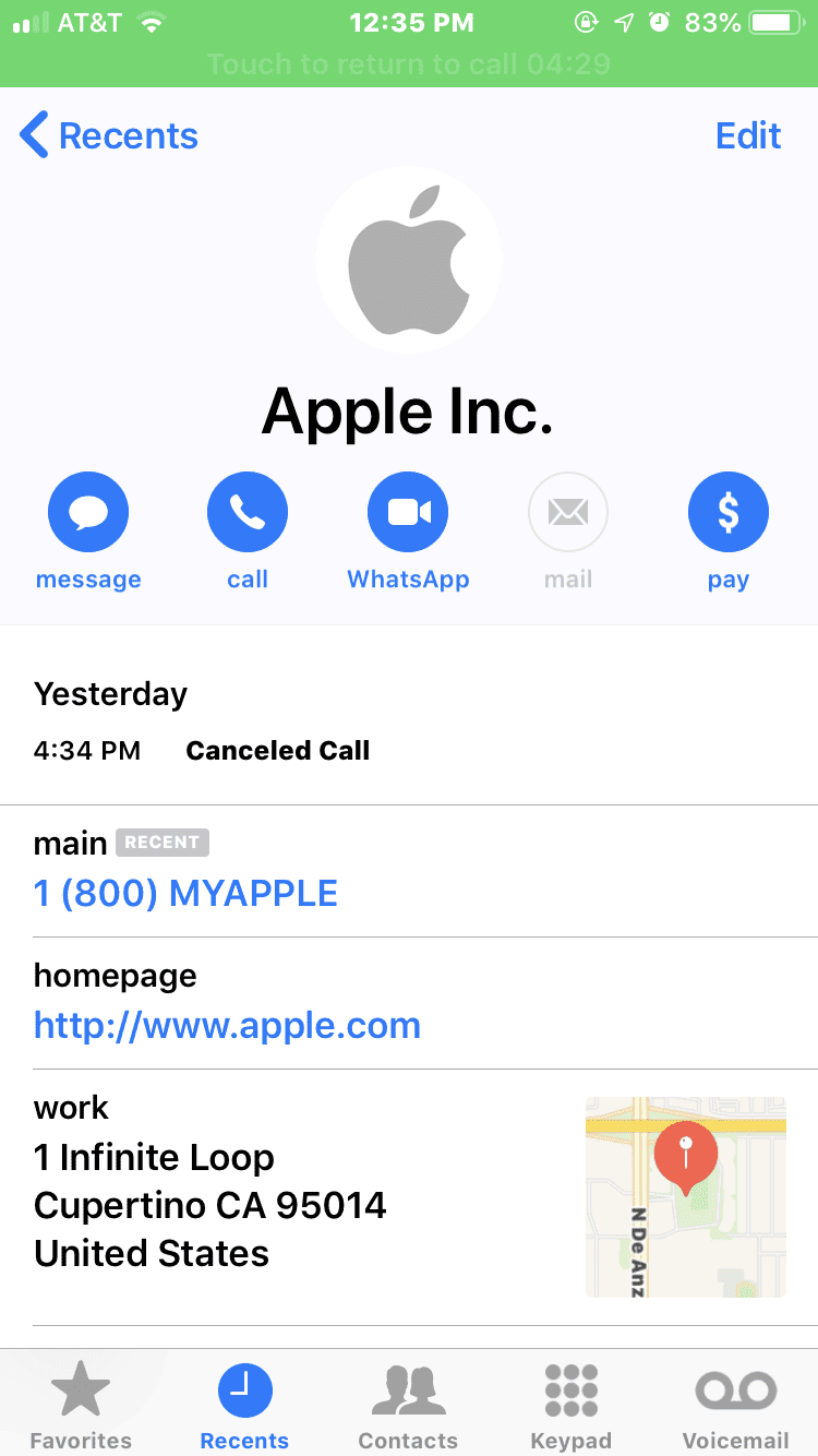 image of apple voice phishing scam