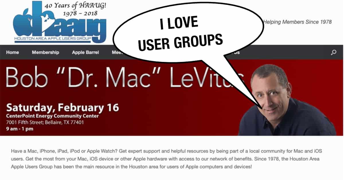 Why I (Still) Love Mac User Groups