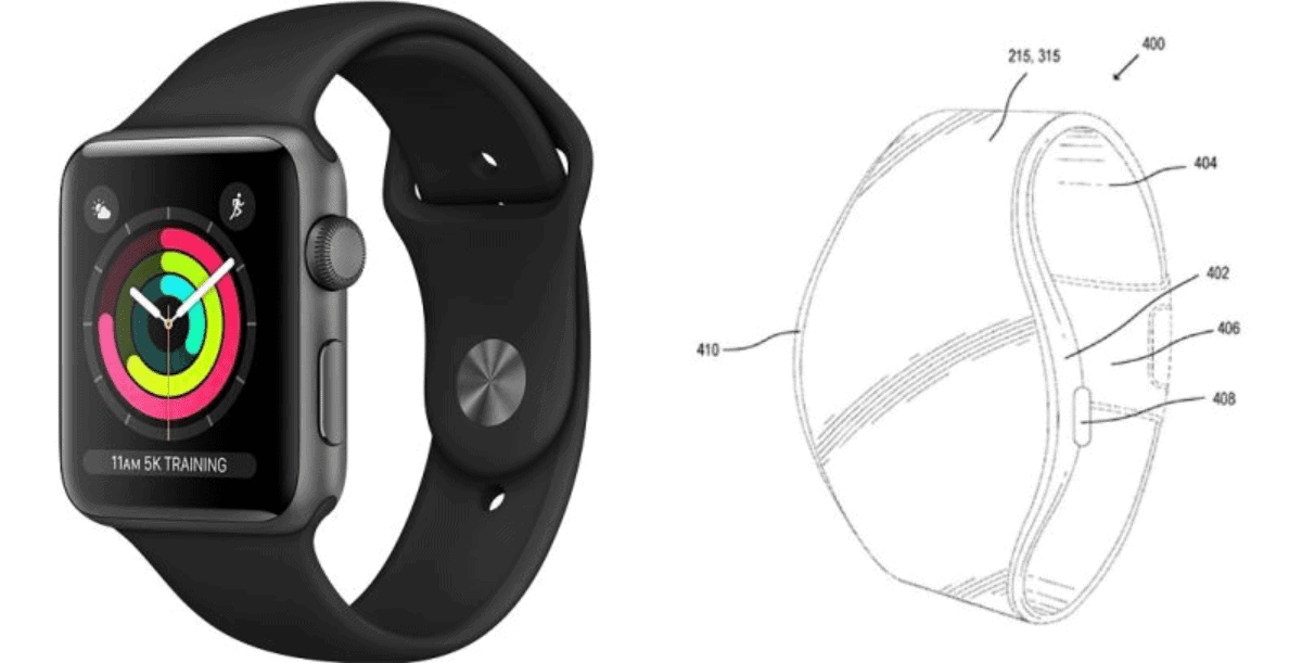 image of flexible Apple Watch design
