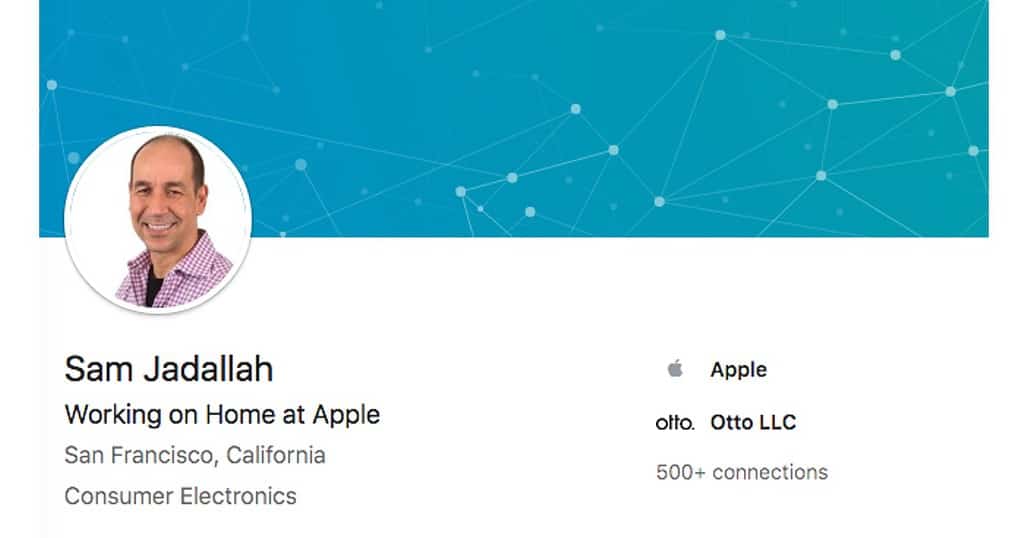 Apple hired former Microsoft executive and starup founder Sam Jadallah Apple Hires ex-Microsoft Exec Sam Jadallah in Boost to Smart Home Business