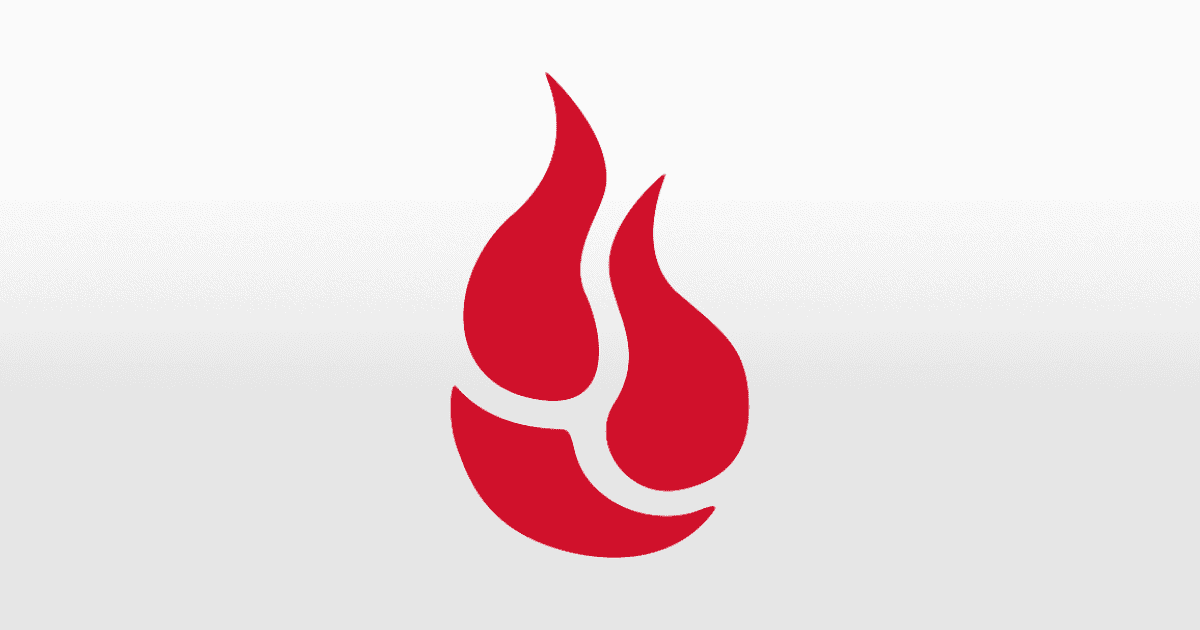 Red Backblaze logo on white background