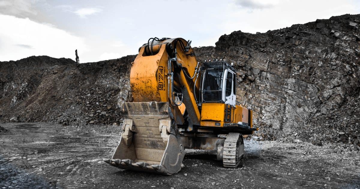 image of bulldozer in a mine