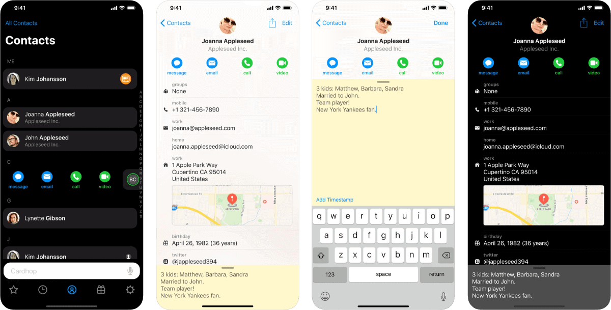 Mac Contacts App Cardhop Arrives on iOS