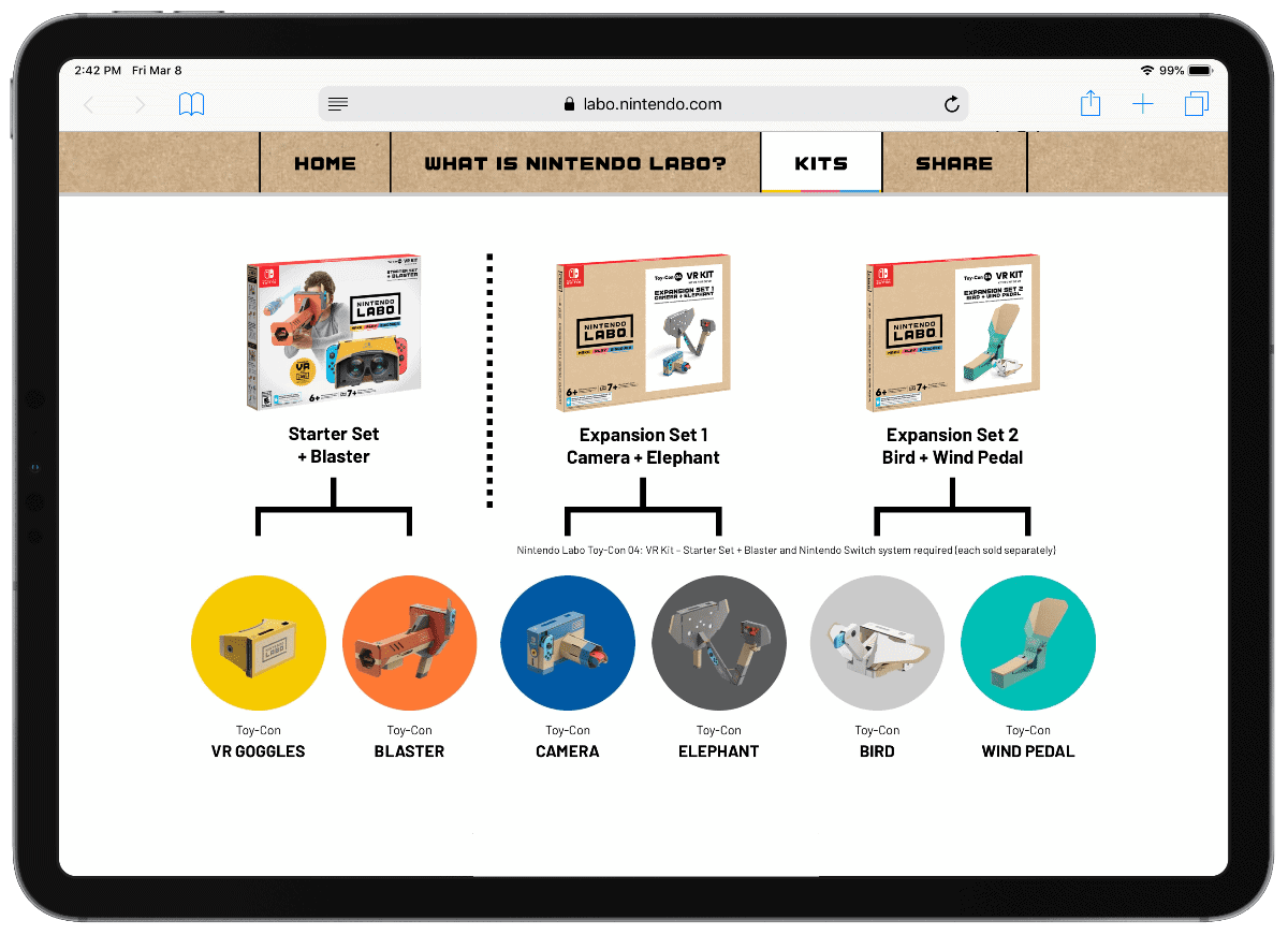 nintendo labo vr website