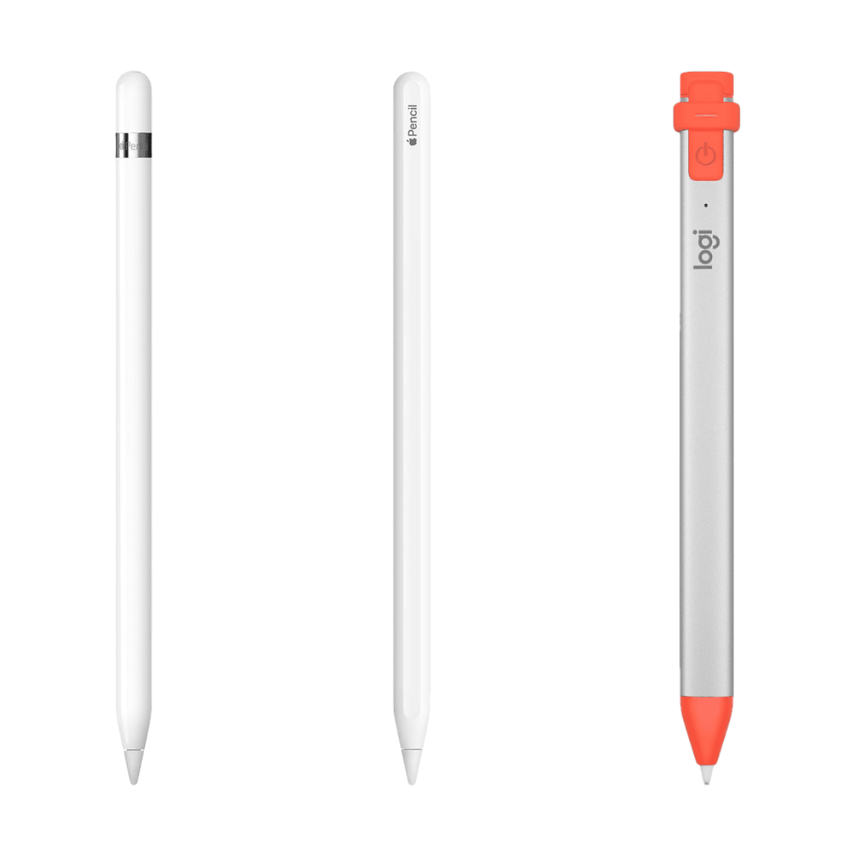 image of apple pencil, apple pencil 2, logitech crayon