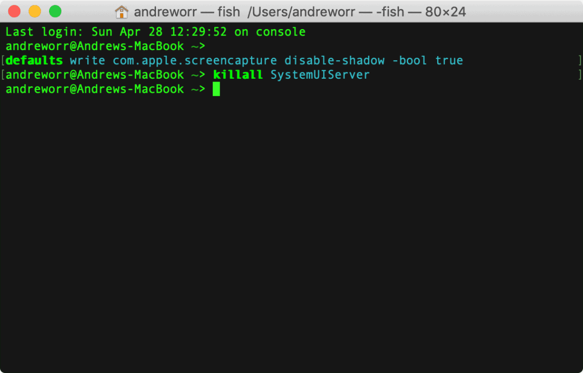 disable mojave screenshot shadows in terminal