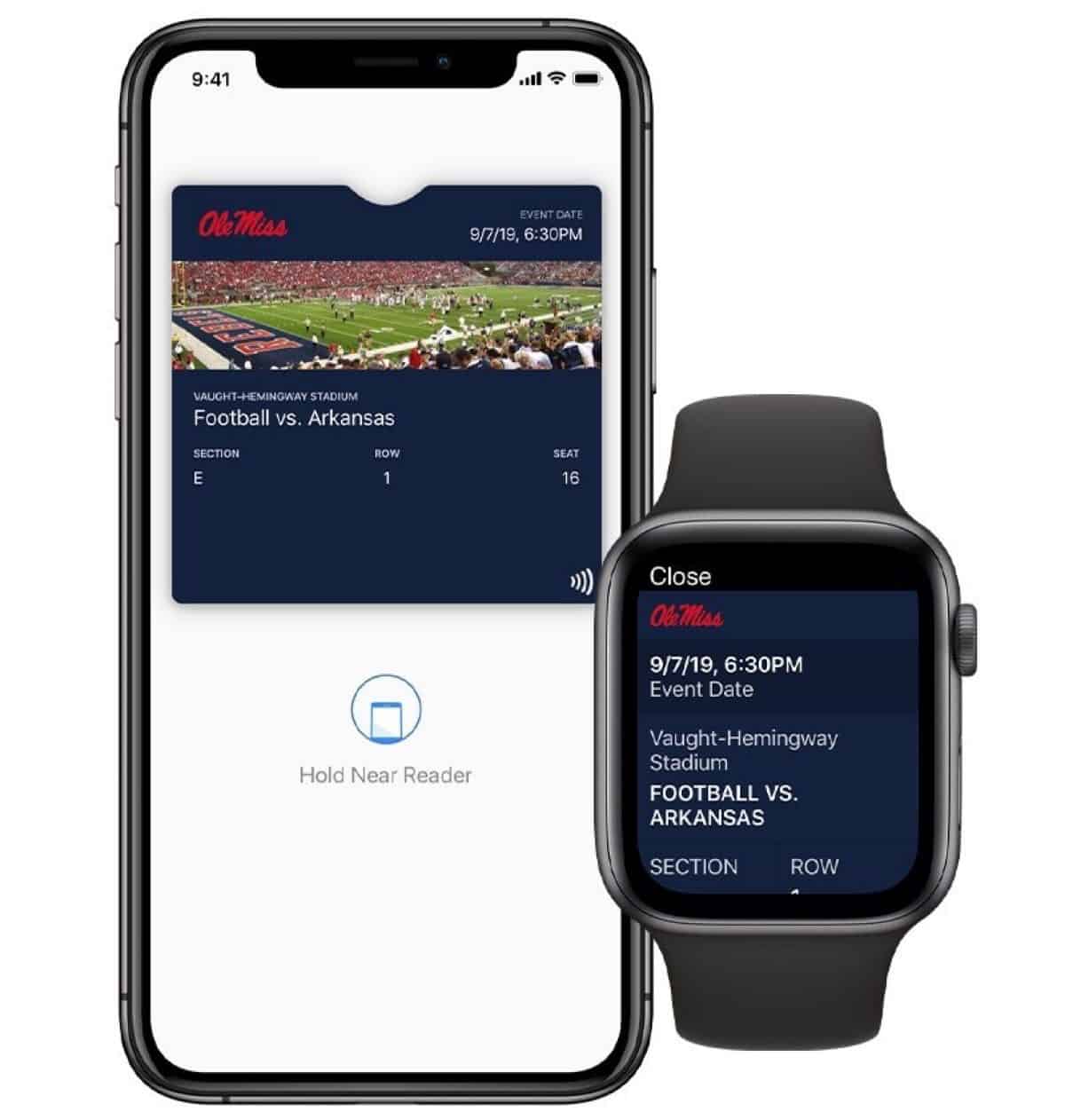 Apple Watch college ticket support