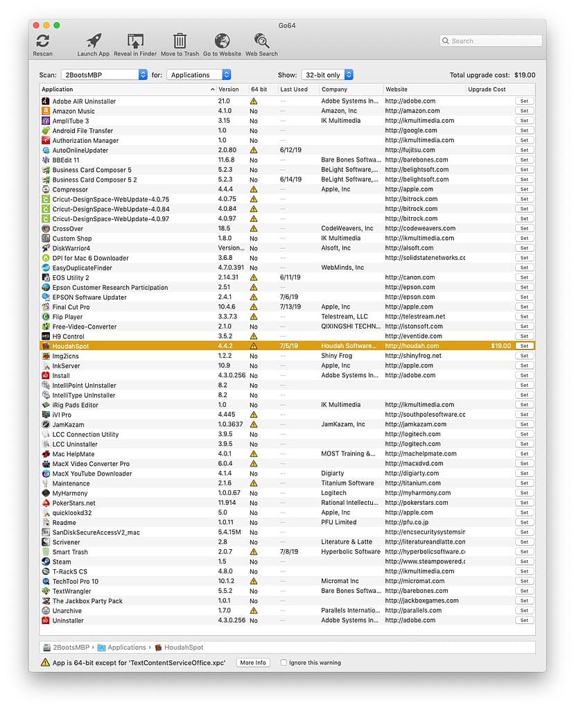 DO NOT run a beta operating system on any device you depend upon Help with Your 64-Bit Transition to macOS Catalina