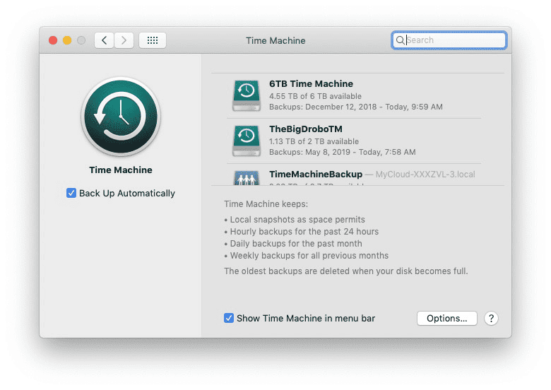 Time Machine is backup software included with every Mac.