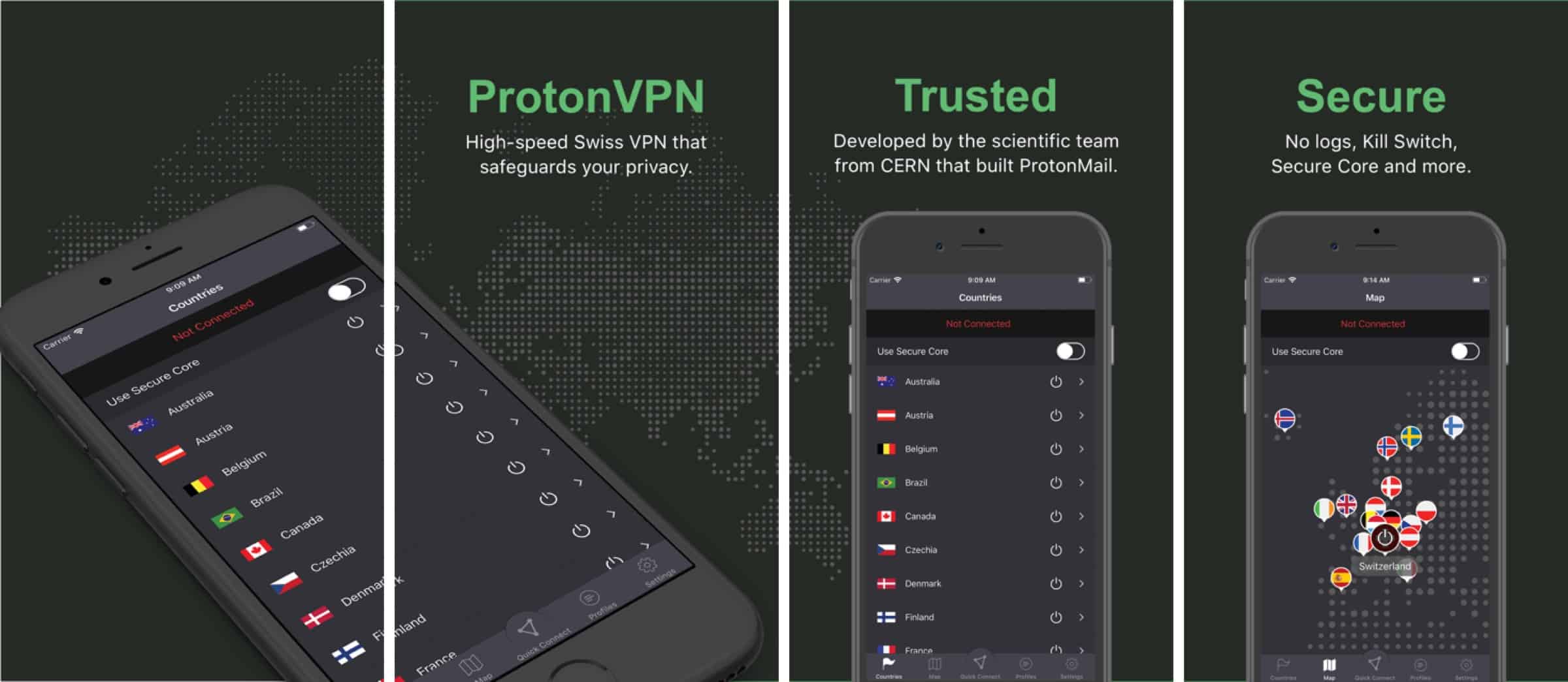 ProtonVPN screenshots