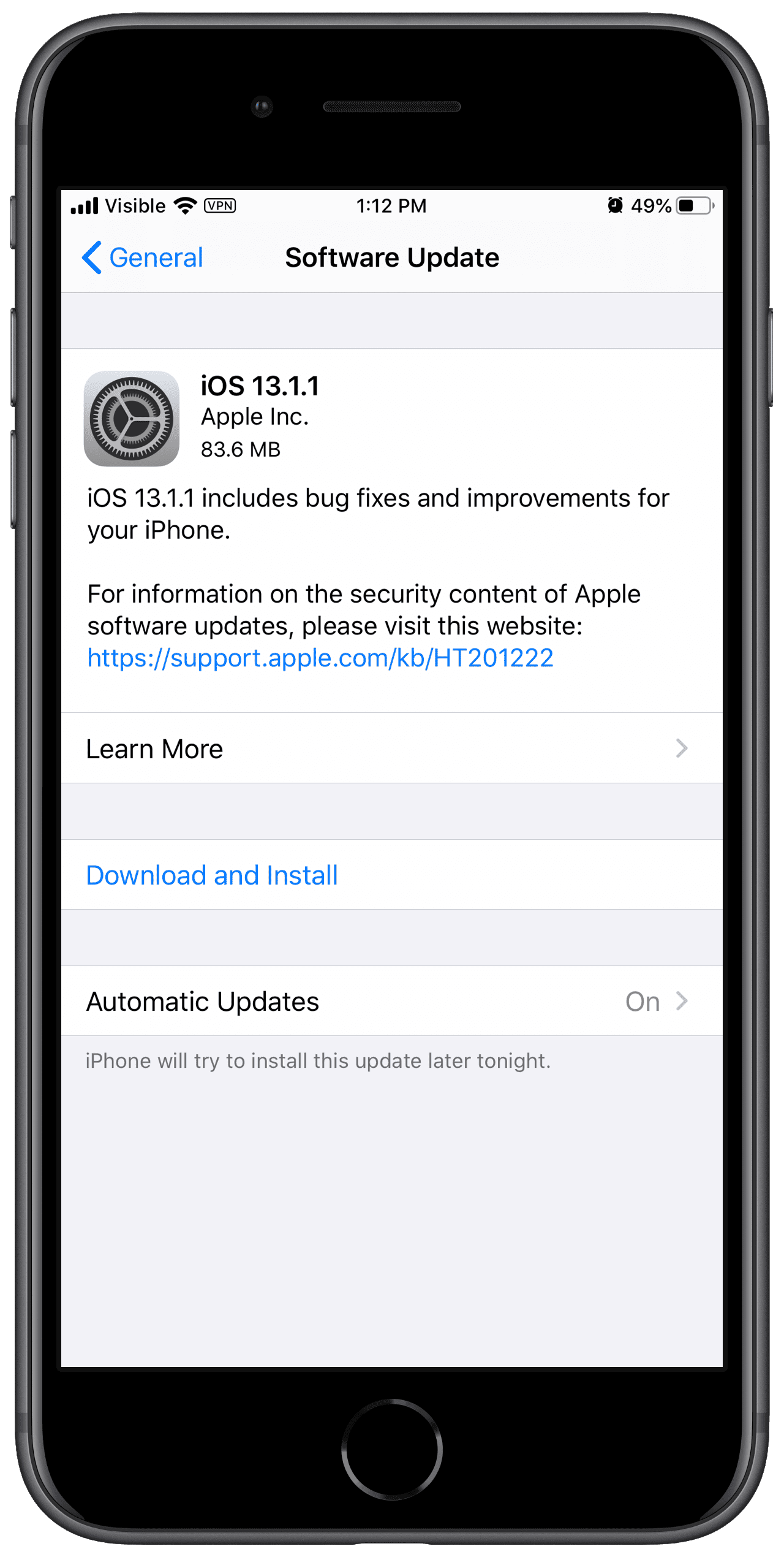 iOS 13.1.1