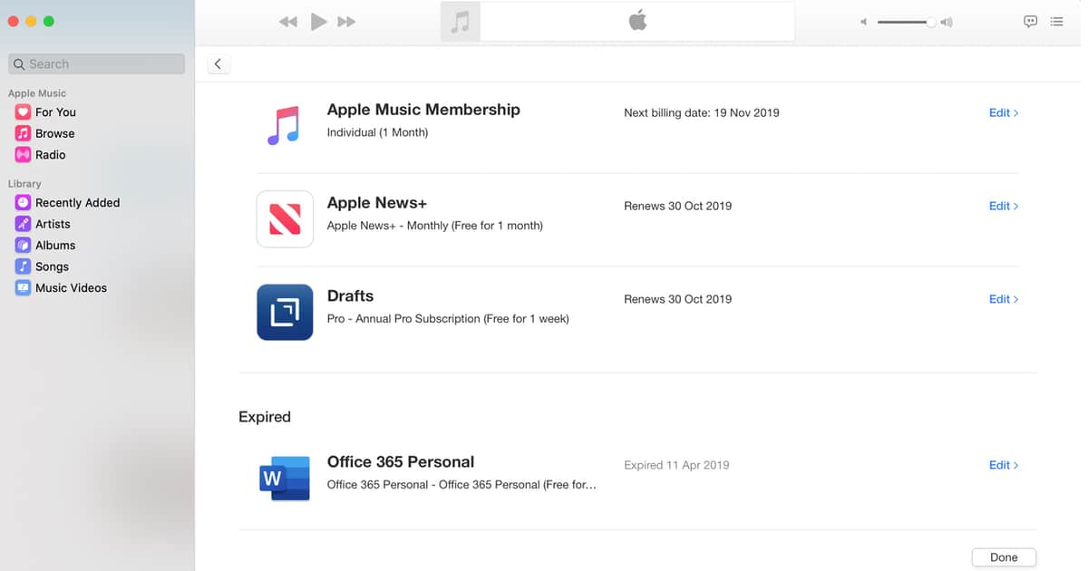 iTunes is Dead, But Apple Still Wants You to Manage Subscriptions Through Music