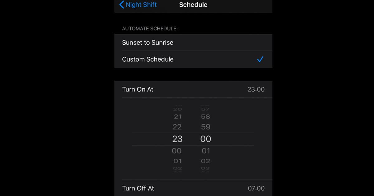 Night Shift Menu 2