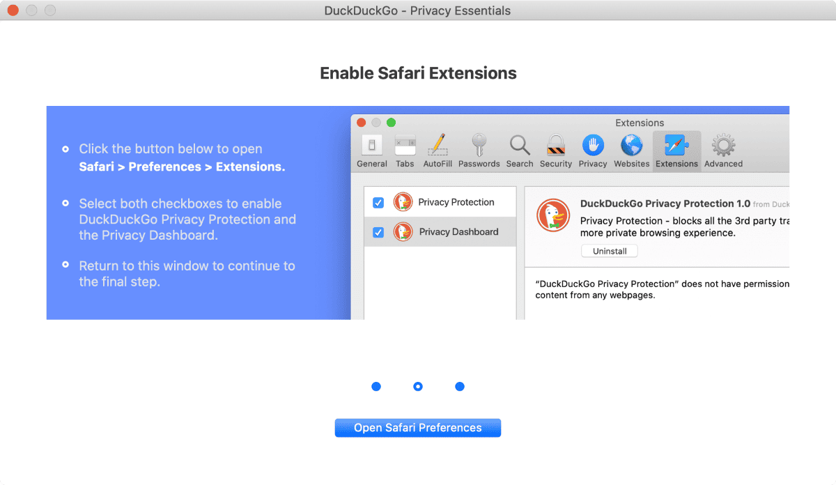 DuckDuckGo privacy essentials for safari 13