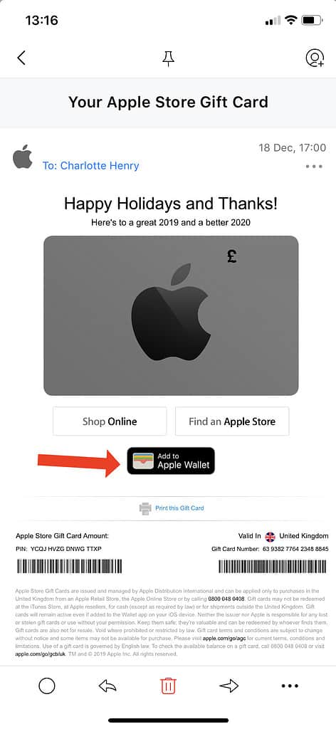 How to Add Apple Gift Cards to Wallet