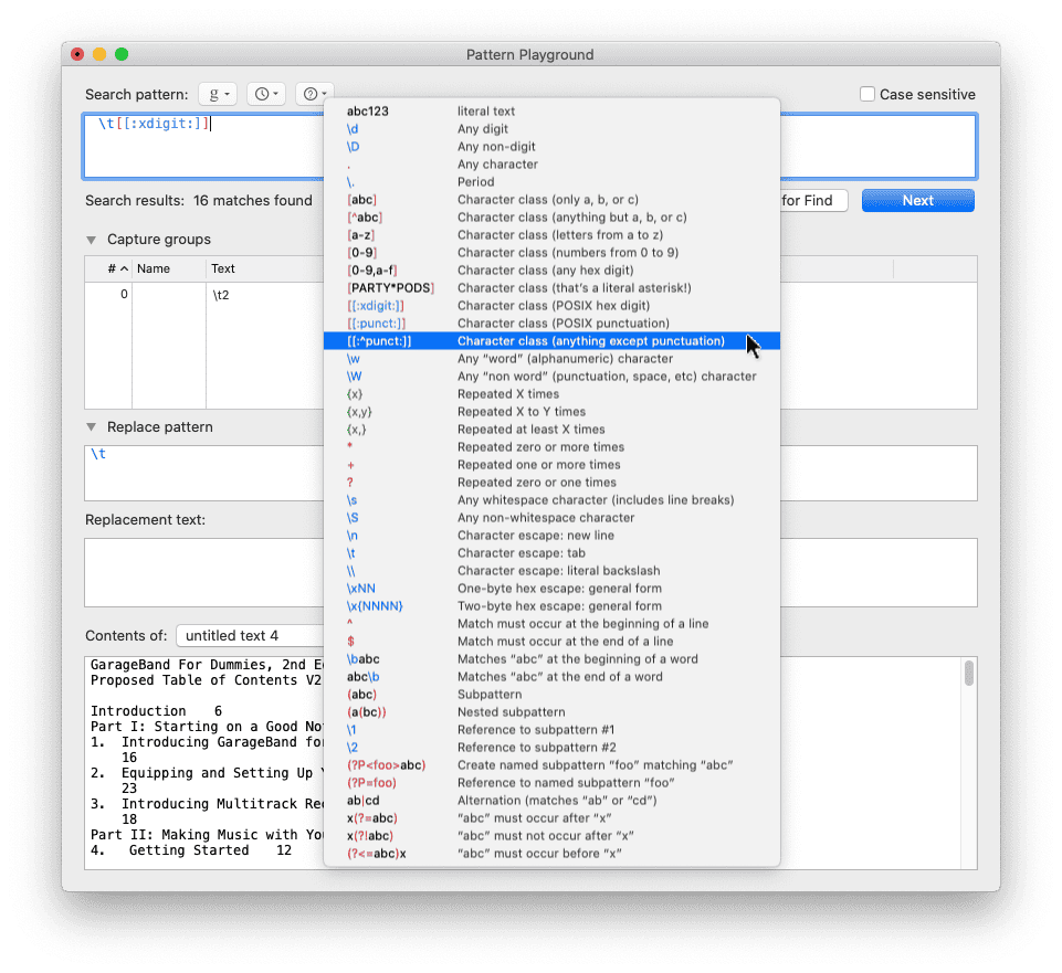 The GREP Cheat Sheet and Pattern Playground make creating powerful GREP searches easier than ever.