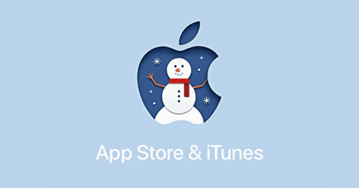 iTunes gift card holiday theme