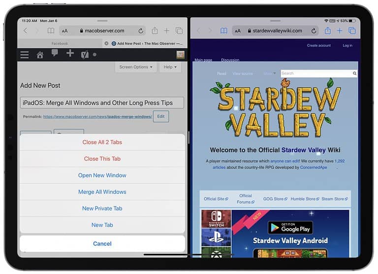 How To Merge Windows On IPad 3 Easy Steps The Mac Observer