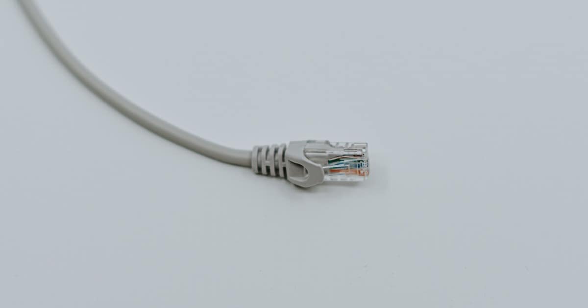 An ethernet cable