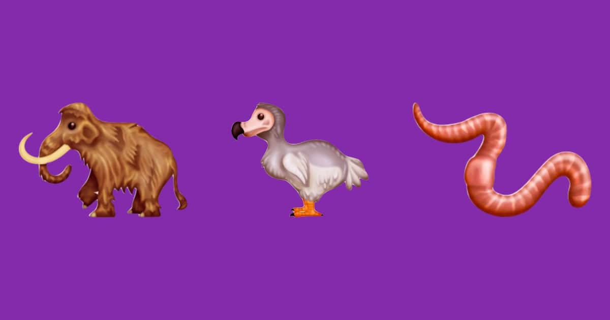 117 Emoji Coming This Year, Like a Mammoth, Dodo, Worm, and More