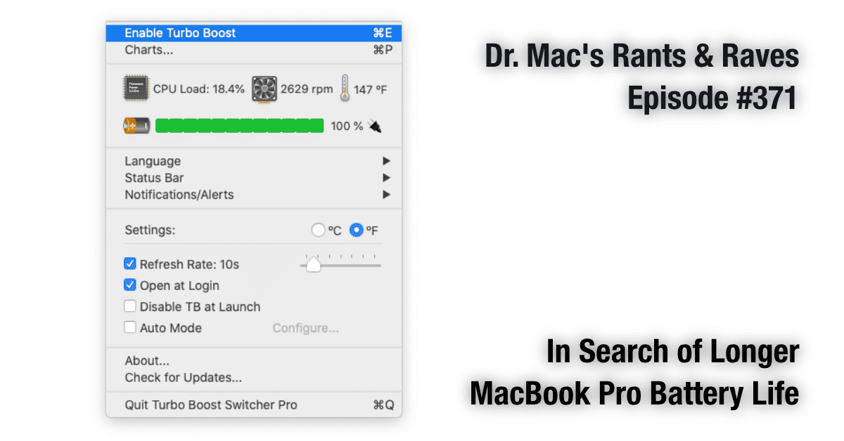 In Search of Longer MacBook Pro Battery Life