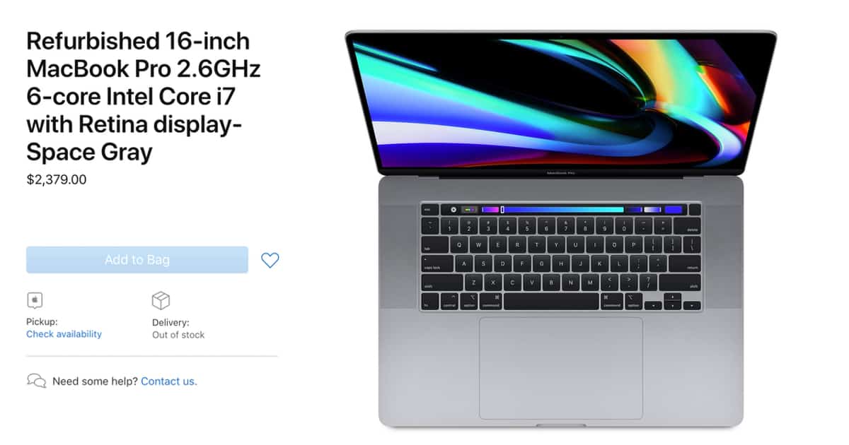 16-inch MacBook Pro Refurb