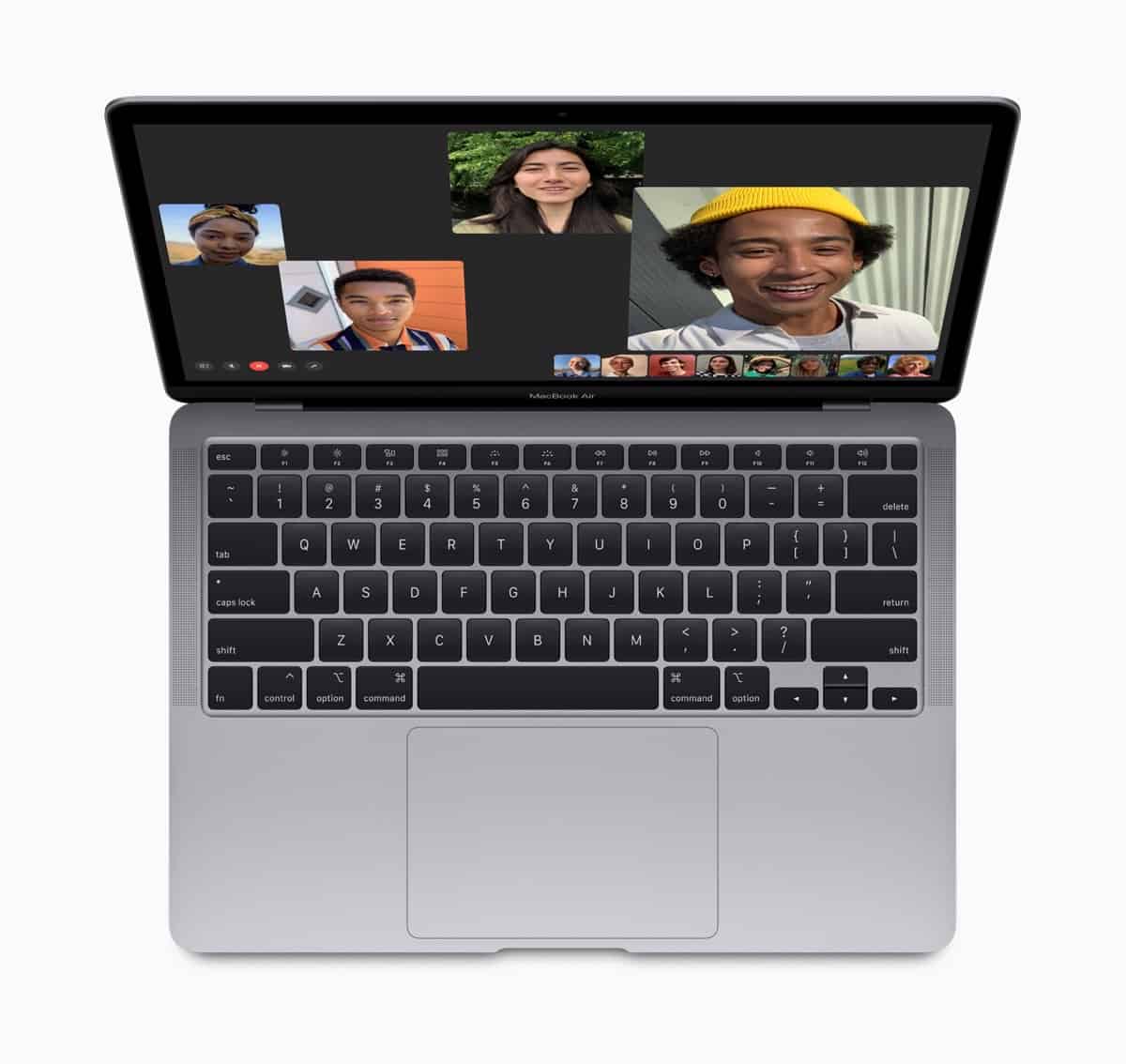 Image of the 2020 MacBook Air with magic keyboard