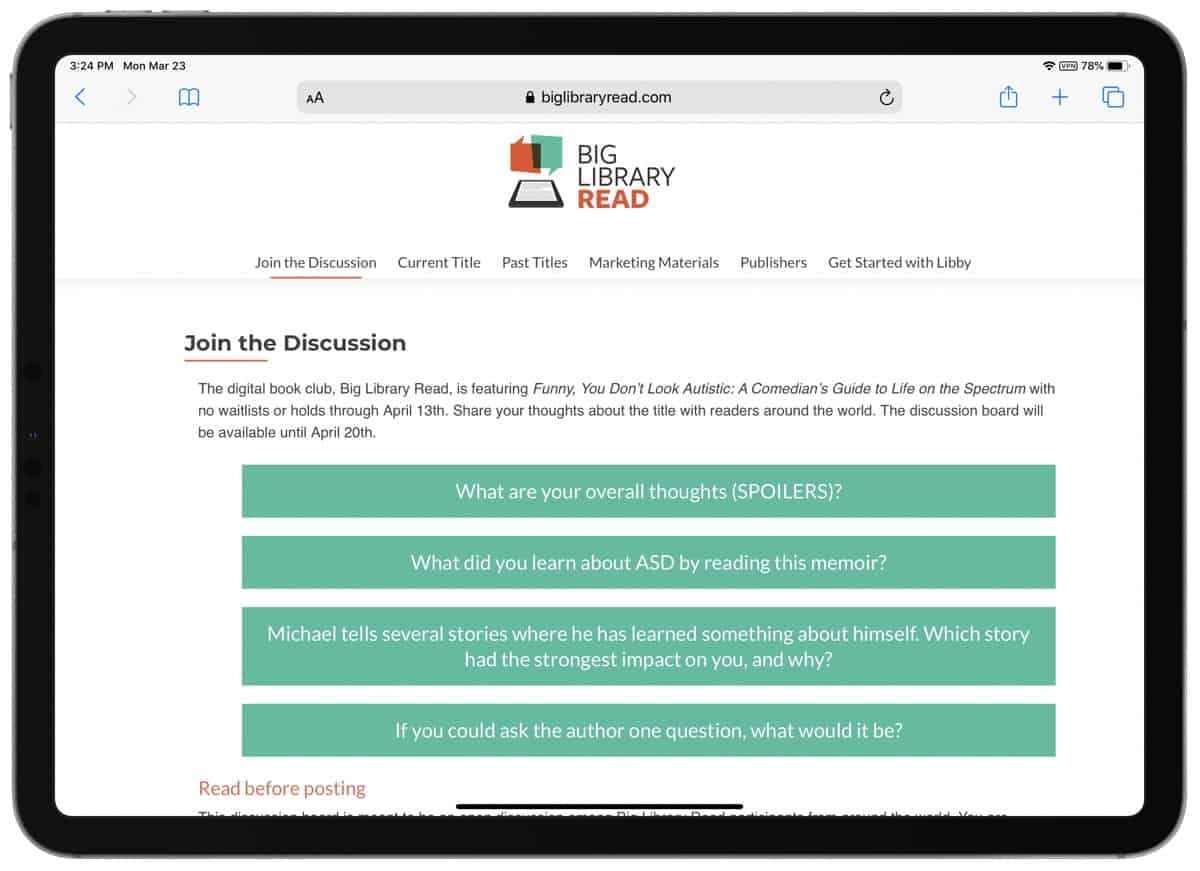 Check Out ‘Big Library Read’, an Online Book Club