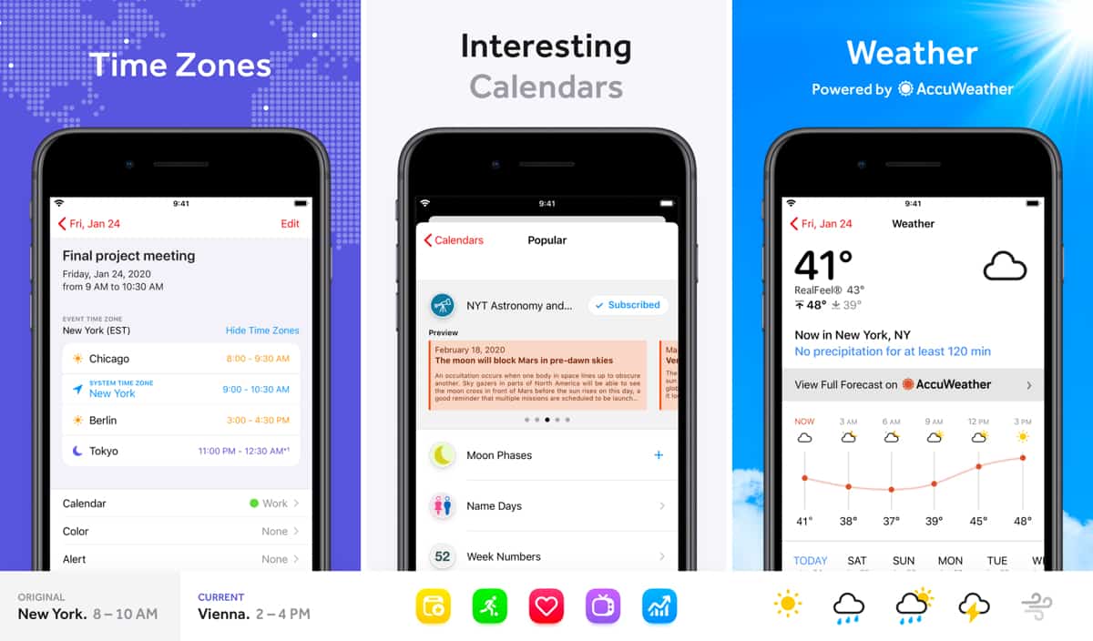 Screenshots of fantastical in our list of productivity apps