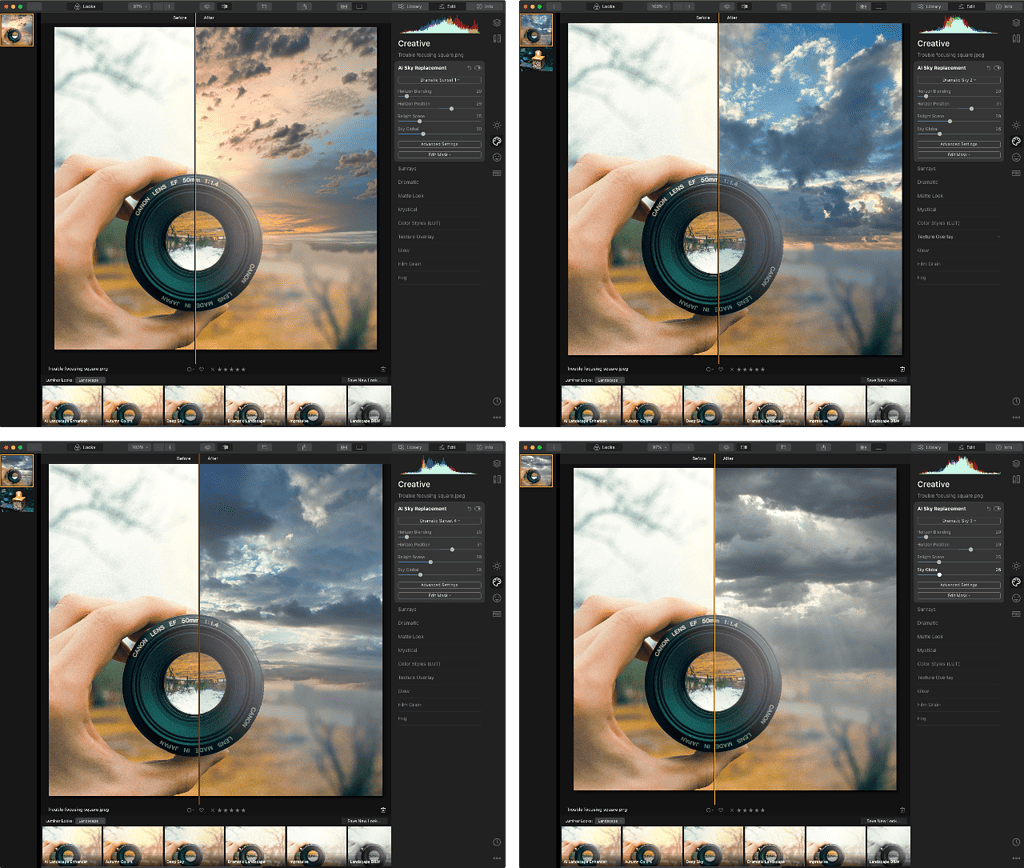 Sky Replacement AI in Luminar X 4.