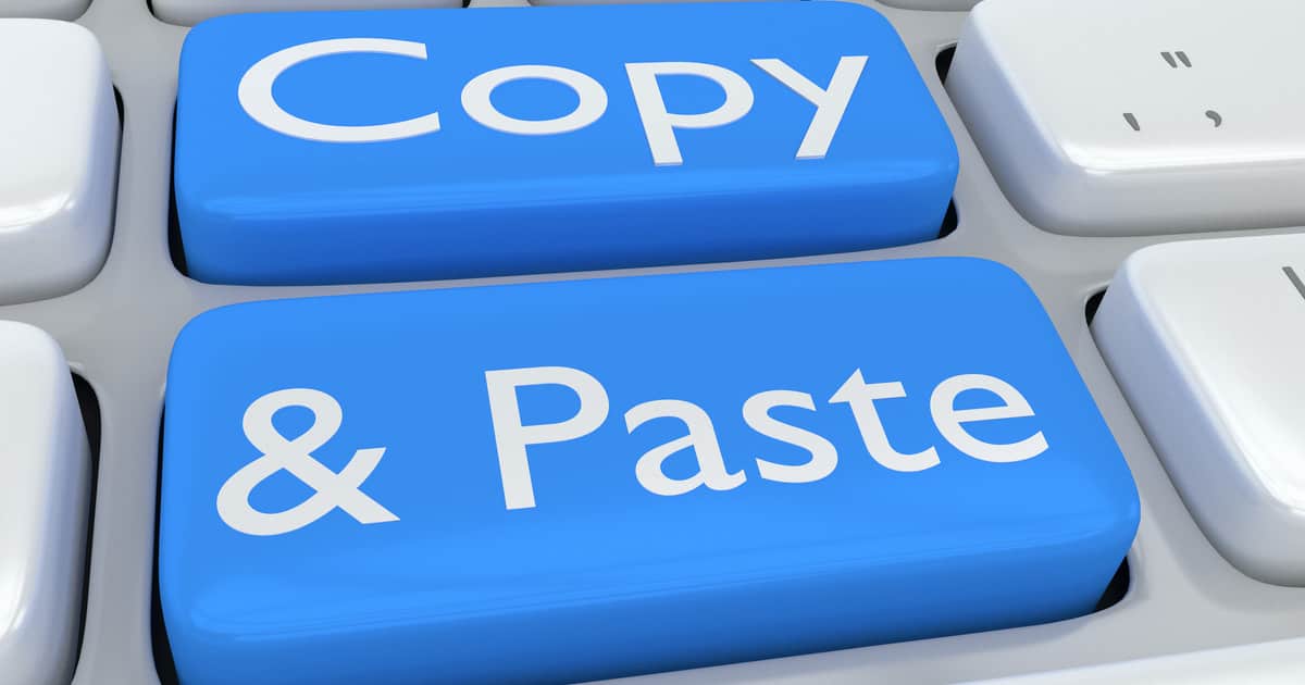Copy and Paste on a Mac