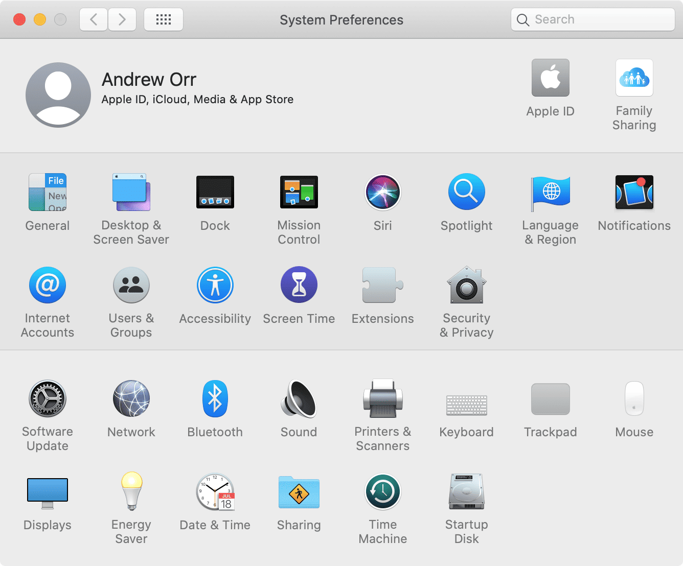 Mac system preferences