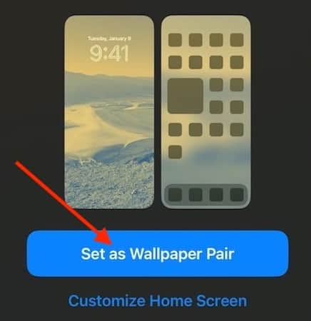 Set As Wallpaper Pair Customize Home Screen Wallpaper Apple