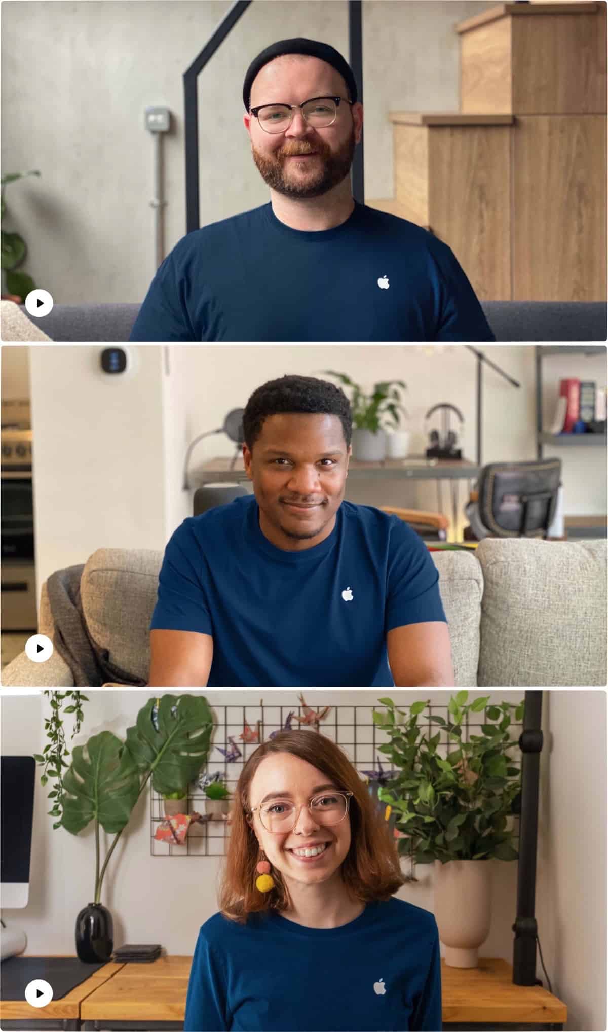 Image of three apple retail employees