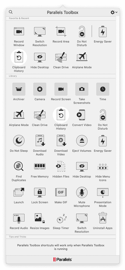 With 30+ utilities and tools Parallels Toolbox offers something for everyone.