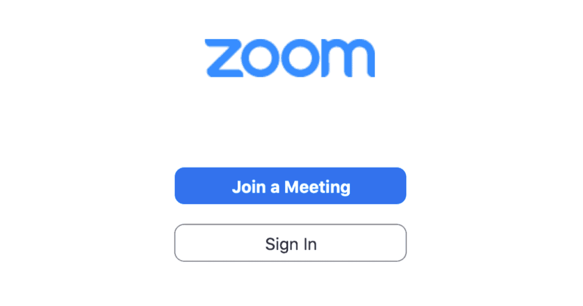 Zoom sign in page