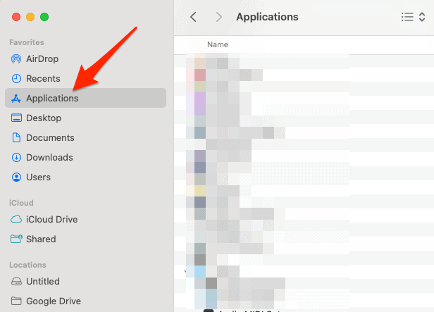 applications in finder