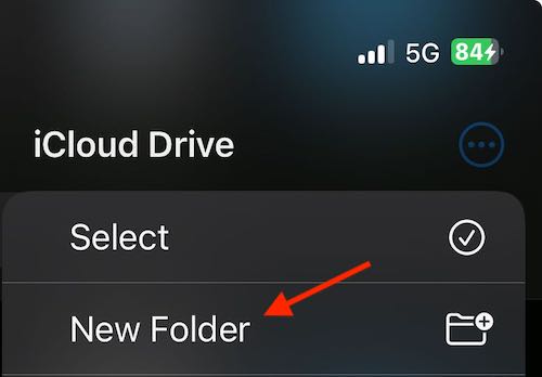 iCloud Drive - New Folder