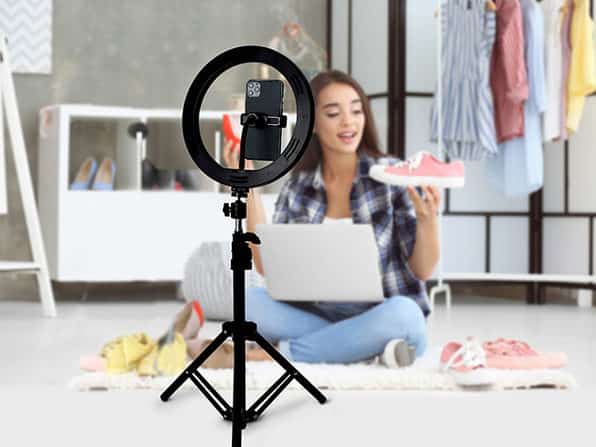 U-STREAM Home Streaming Studio with 10″ Ring Light and Tripod: $49.99
