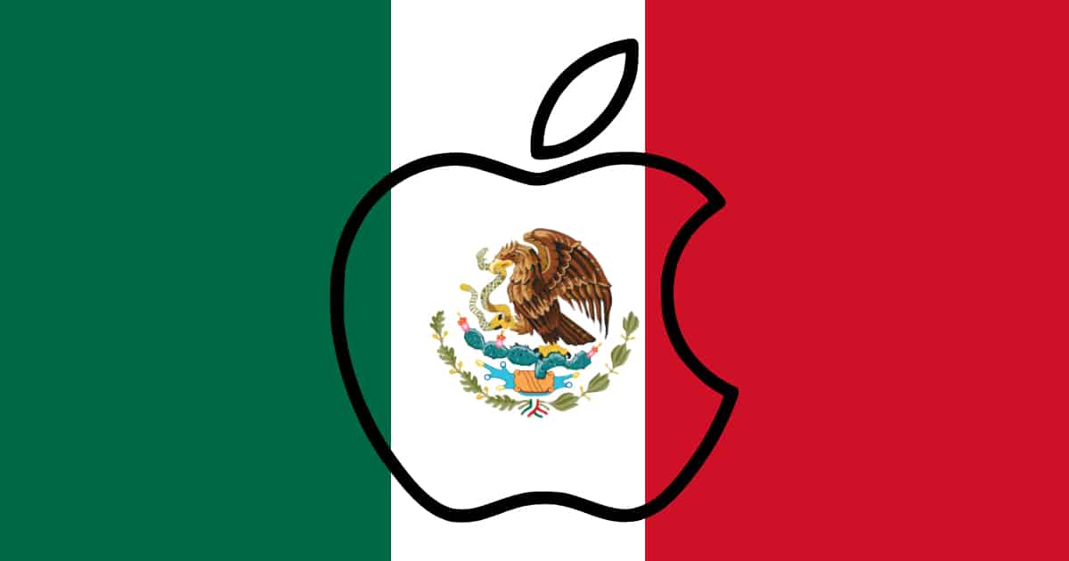 Apple Mexican flag logo