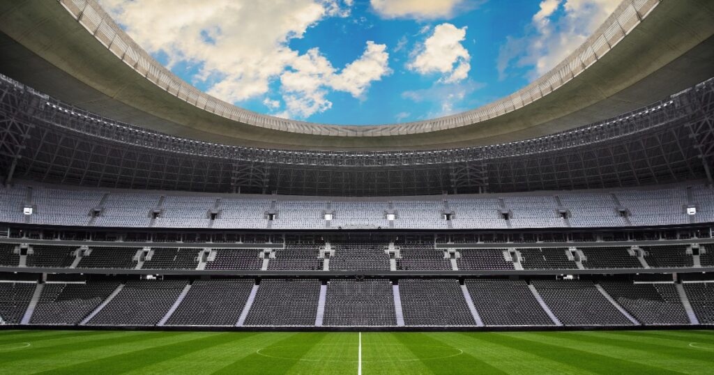 Empty sports stadium