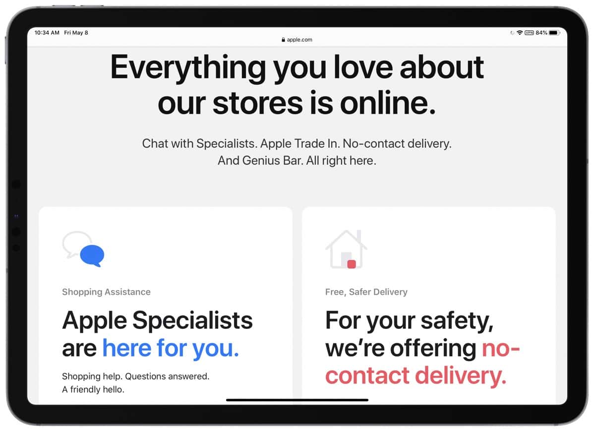 Apple store online screenshot