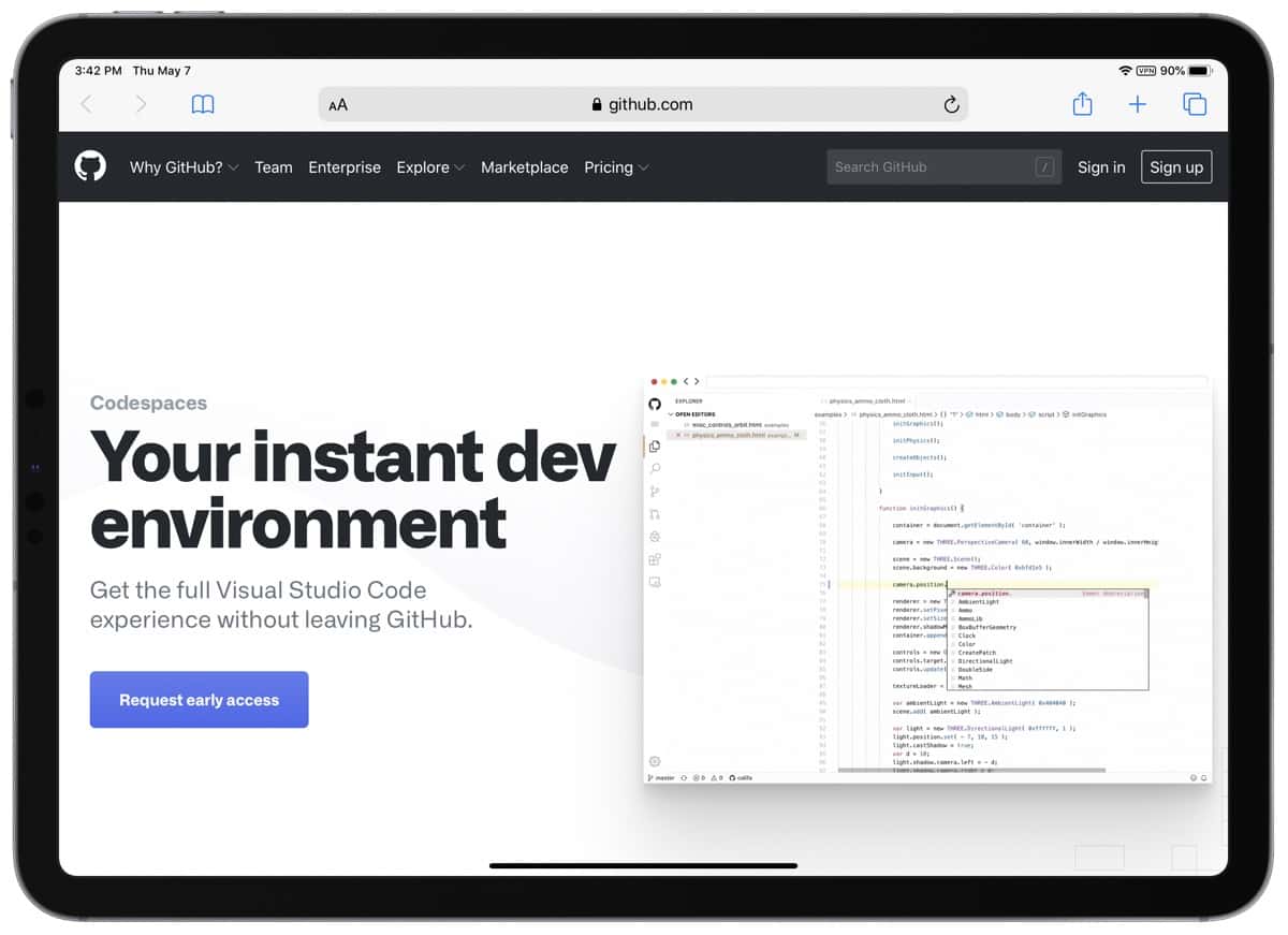 GitHub Codespaces Lets You Code Visual Studio On An IPad The Mac Observer